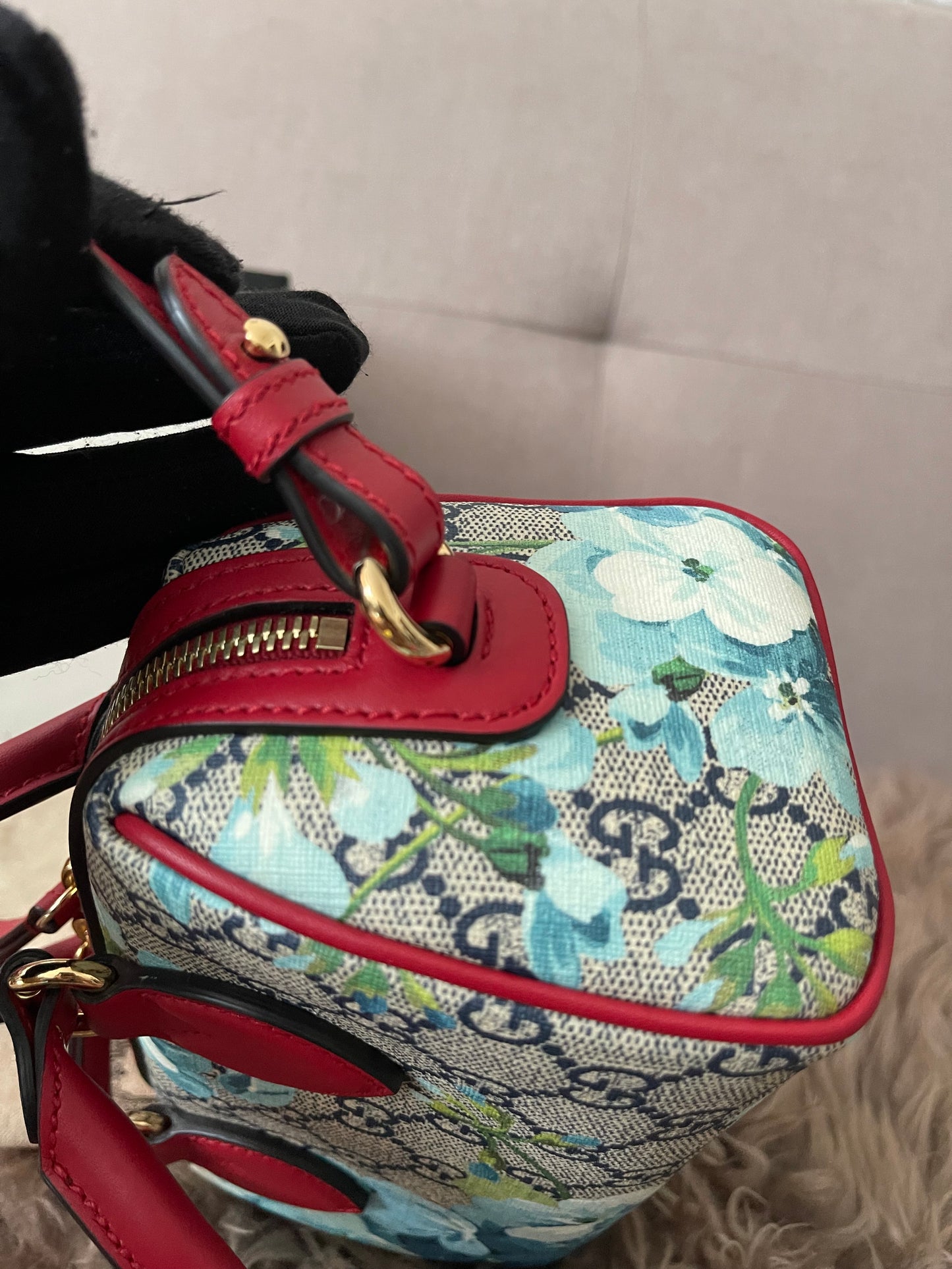Preloved Authentic Gucci GG Blooms Mini Boston Bag