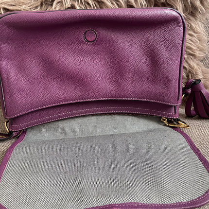 Preloved Authentic Marc Jacobs Interlock Saddle Bag in Plum