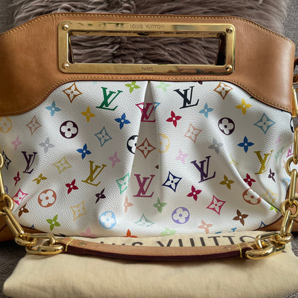 Preloved Authentic Louis Vuitton Monogram Multicolore Judy MM – White