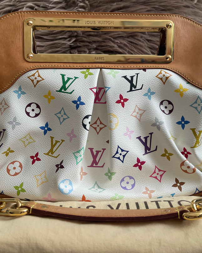 Preloved Authentic Louis Vuitton Monogram Multicolore Judy MM – White