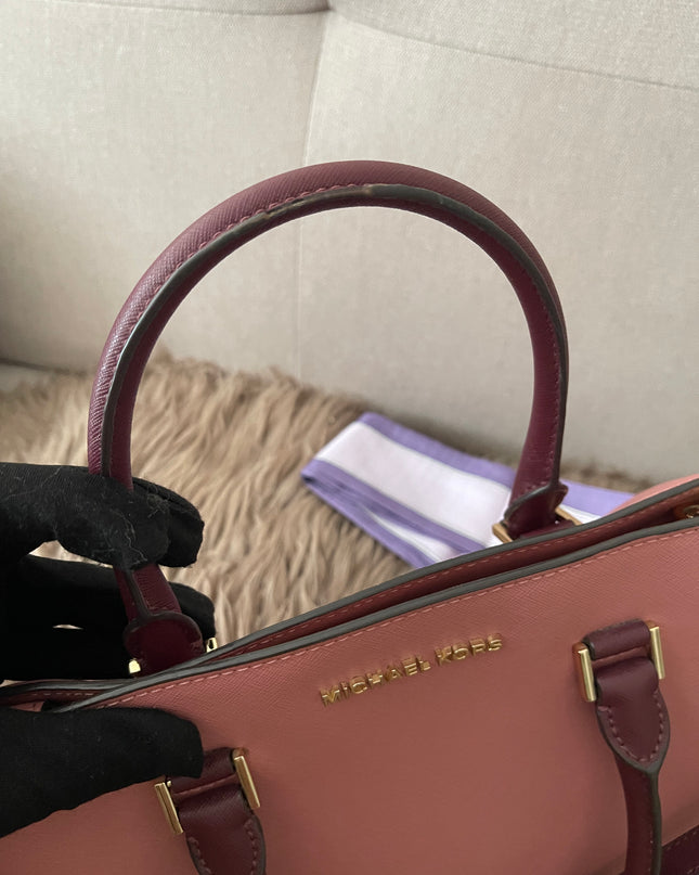 Preloved Authentic Michael Kors Selma Saffiano Leather Medium Satchel