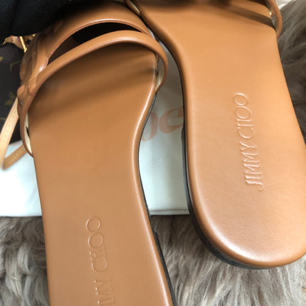 Preloved Jimmy Choo Laran Flats in Nappa 38 1/2
