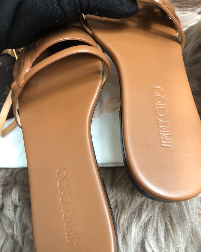 Preloved Jimmy Choo Laran Flats in Nappa 38 1/2