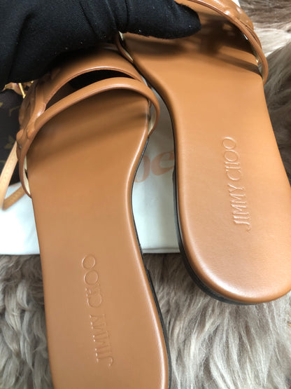 Preloved Jimmy Choo Laran Flats in Nappa 38 1/2