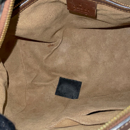 Peloved Authentic Gucci GG Supreme Duffle/Boston Mini – Tan Leather Trim with Strap