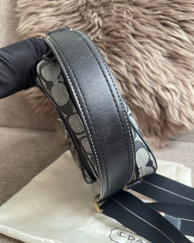 Preloved Authentic Coach Signature Varsity Stripe Flight Crossbody Bago