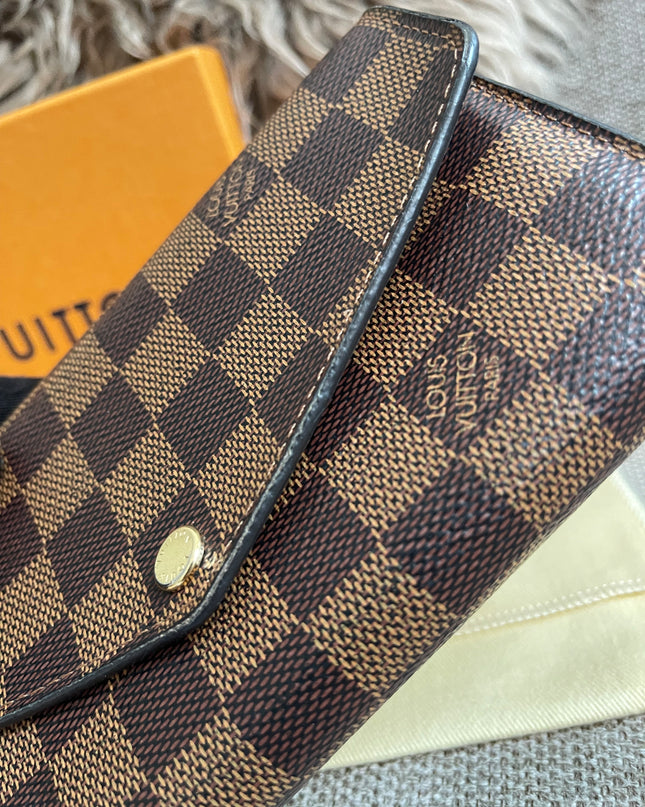 Preloved Authentic Louis Vuitton Sarah Wallet in Damier Ebene