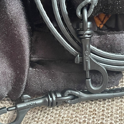 Preloved Authentic MCM Aren Hobo Bag Black Fabric