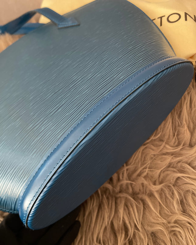Preloved Authentic Louis Vuitton Saint Jacques bag in blue Epi leather