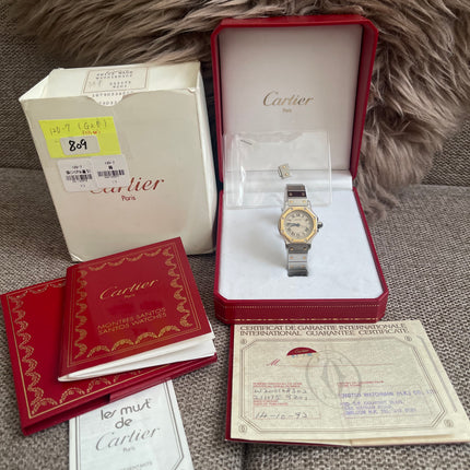 Preloved Authentic Cartier Santos Octagon — Two-Tone Steel & 18k Gold