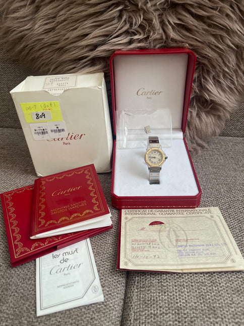 Preloved Authentic Cartier Santos Octagon — Two-Tone Steel & 18k Gold