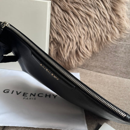 Preloved Authentic Givenchy Antigona Pochette Black Goat Leather