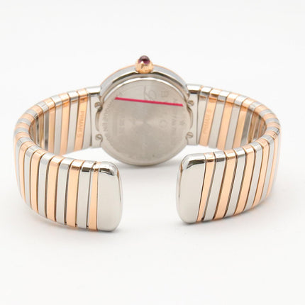 Preloved Authentic  BVLGARI BVLGARI Tubogas 12P Diamond Wristwatch in 18K Pink Gold (Pink Gold) and Stainless Steel with Diamonds, Gold-Tone BBLP262TSG