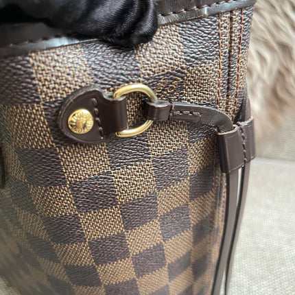 Preloved Authentic Louis Vuitton Neverfull PM — Damier Ebène Canvas