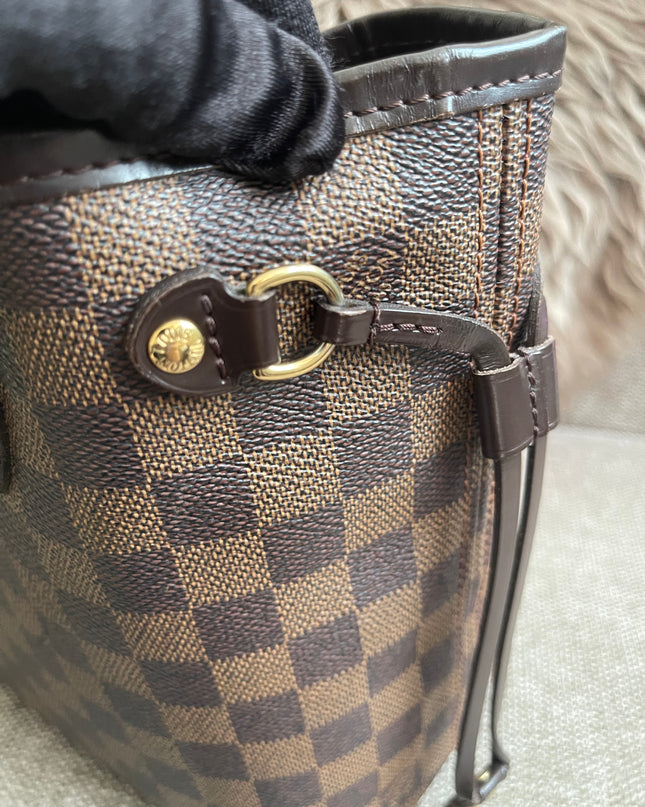 Preloved Authentic Louis Vuitton Neverfull PM — Damier Ebène Canvas