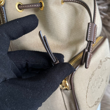 Preloved Prada  2021 Logo Jacquard Bucket Bag