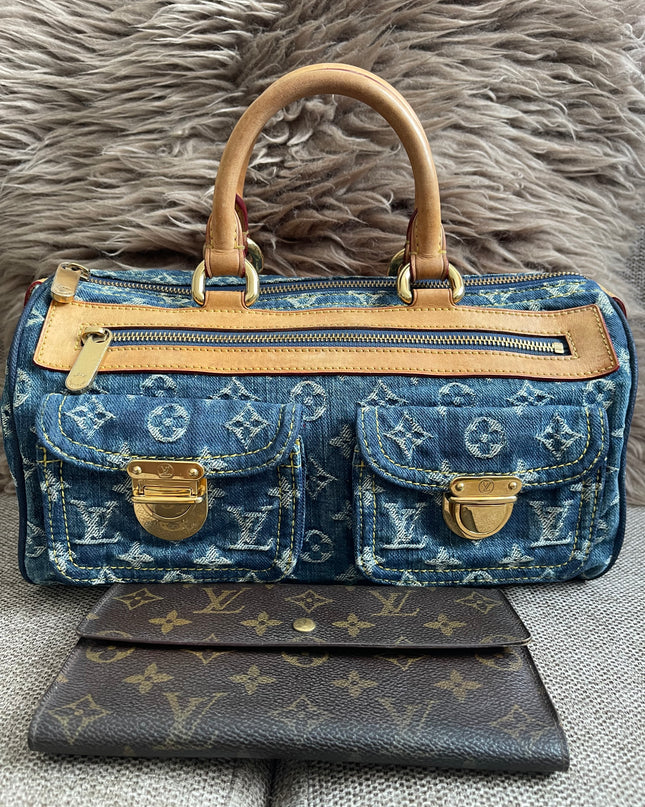 Preloved Authentic Louis Vuitton Neo Speedy Monogram Denim Handbag