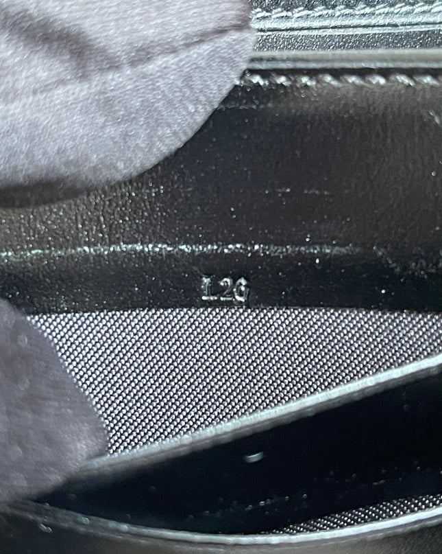 Preloved Authentic Loewe Bifold Wallet Black Grained Leather