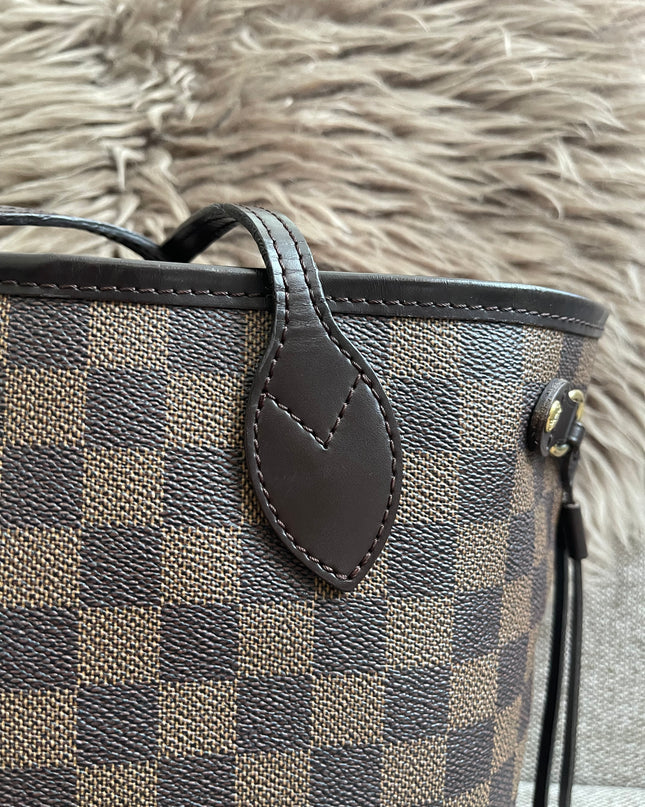 Preloved Authentic Louis Vuitton Neverfull PM — Damier Ebène Canvas
