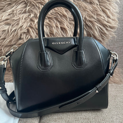 Preloved Authentic Givenchy Mini Antigona Bag Black Calf Leather