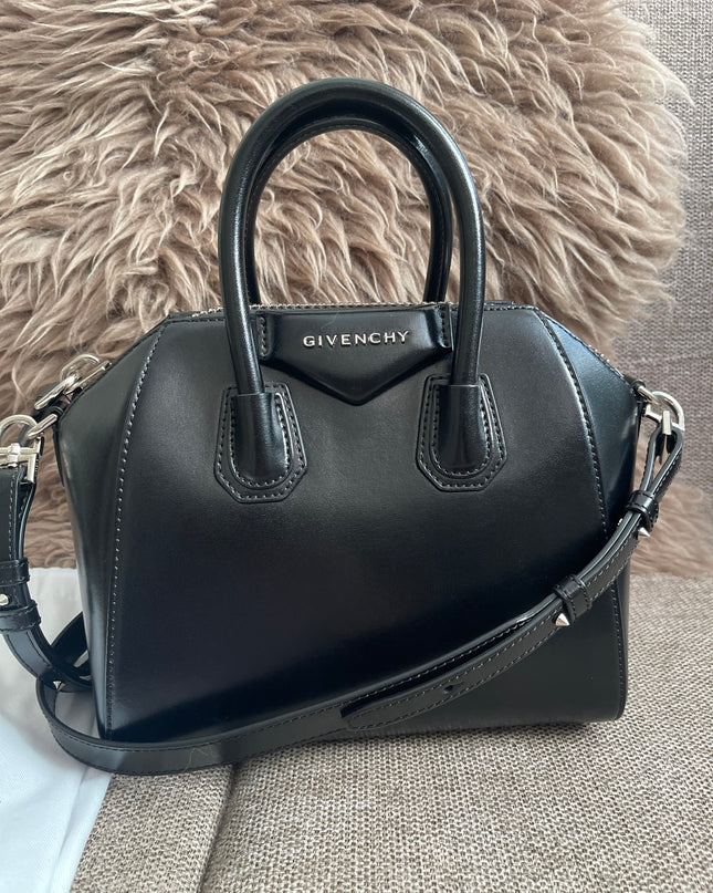 Preloved Authentic Givenchy Mini Antigona Bag Black Calf Leather