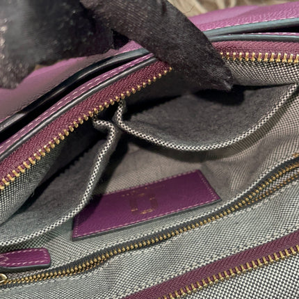 Preloved Authentic Marc Jacobs Interlock Saddle Bag in Plum