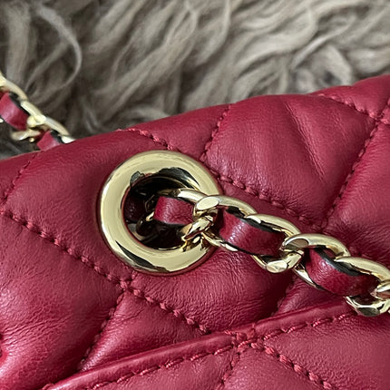 Preloved Authentic Michael Kors Red Vivianne Quilted Leather Shoulder Flap Bag