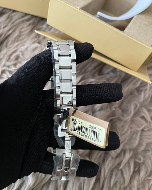 Preloved Authentic Rank N Burberry The City BU9001 stainless steel watch with a black dial.