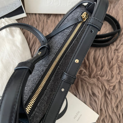 Preloved Authentic Polène Numéro Dix Grained Black Edition Calfskin