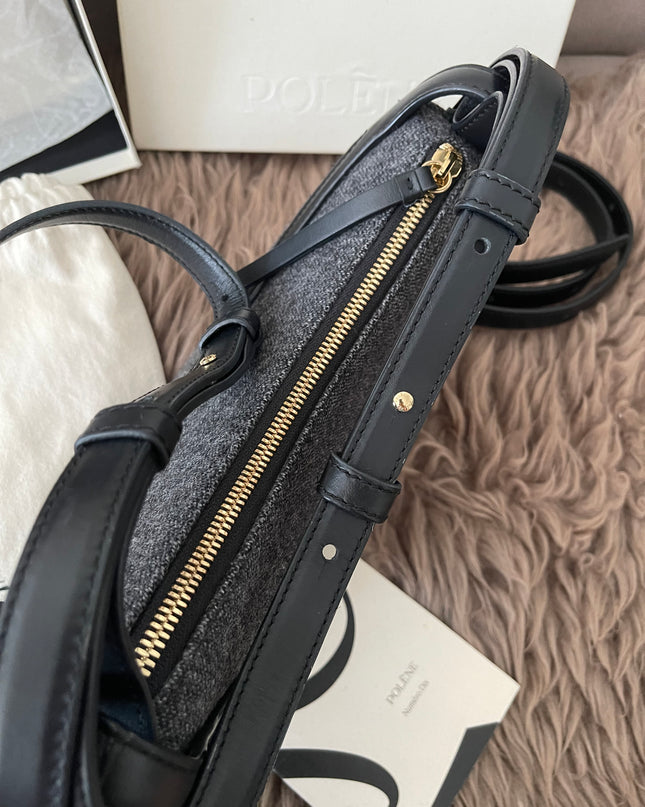 Preloved Authentic Polène Numéro Dix Grained Black Edition Calfskin
