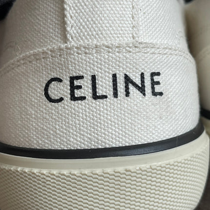 Preloved Authentic Celine Alan Sneaker with Triomphe in Canvas Off-White
