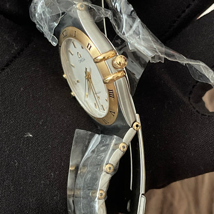 Preloved Authentic Omega Constellation 34mm/17cm, steel ‑ yellow gold on steel ‑ gold full bar