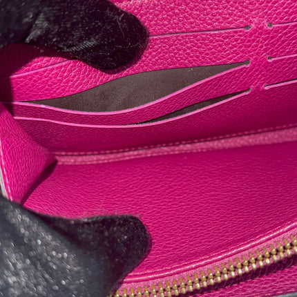 Preloved Authentic Louis Vuitton Monogram Empreinte Sarah Wallet – Fuchsia