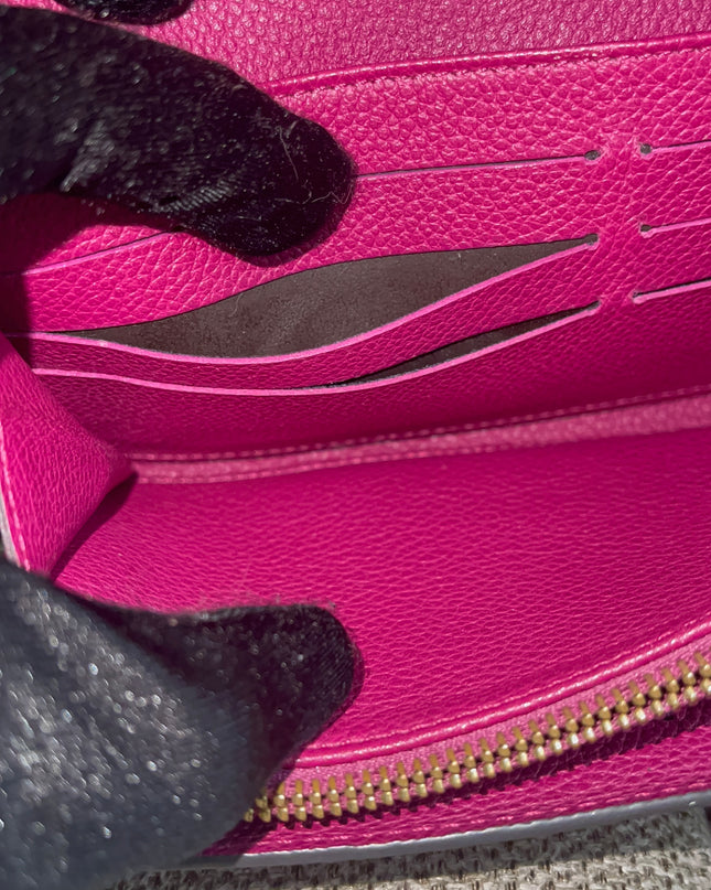 Preloved Authentic Louis Vuitton Monogram Empreinte Sarah Wallet – Fuchsia
