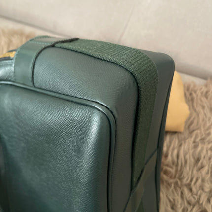 Preloved Authentic Louis Vuitton Green Taiga Leather Reporter PM Messenger Bag