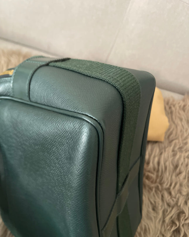 Preloved Authentic Louis Vuitton Green Taiga Leather Reporter PM Messenger Bag