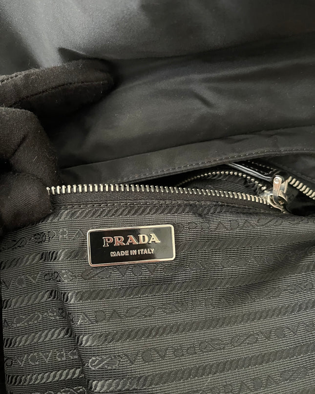 Preloved Authentic  Prada Tessuto Nylon and Saffiano Leather Messenger Bag