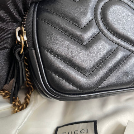 Preloved Authentic Gucci GG Marmont Mini Chain Bag – Black