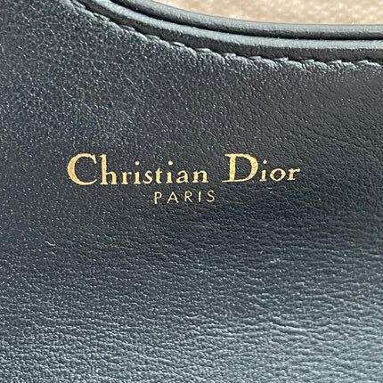 Preloved Authentic Dior Saddle Compact Wallet – Blue Oblique Jacquard