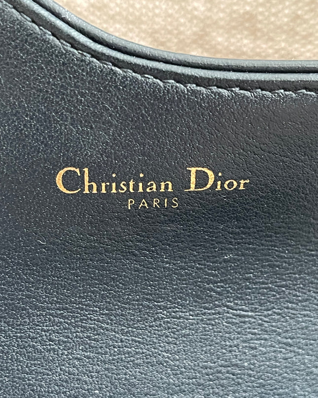 Preloved Authentic Dior Saddle Compact Wallet – Blue Oblique Jacquard