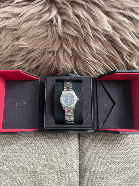 Preloved Authentic TAG Heuer Professional 200m Ladies Watch — Stainless Steel, Blue Dial
