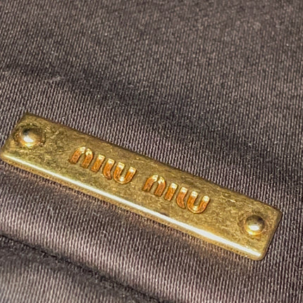 Preloved Autehntic Miu Miu Ruffle Crossbody Bag – Taupe