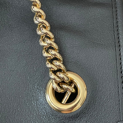 Preloved Authentic Rank A Gucci Horsebit 1955 tote bag in black leather