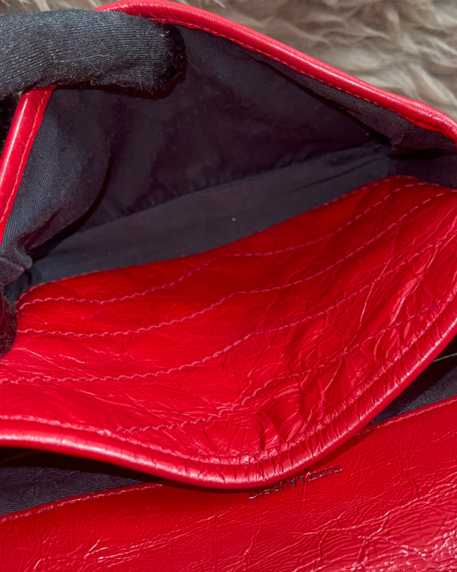 Preloved Authentic Saint Laurent Niki Baby Shoulder Bag — Red