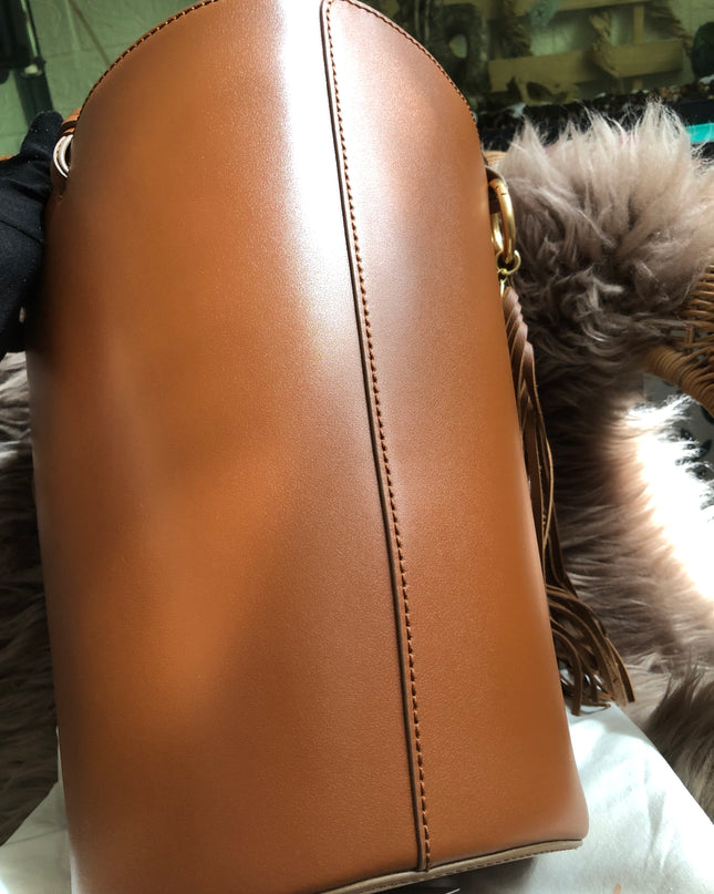 Preloved SEE BY CHLOÉ Cecilia Fringed Leather Bucket Bag