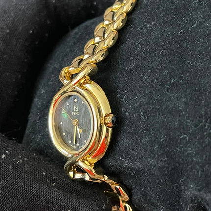 Preloved Authentic Fendi Mother of Pearl Gold Watch