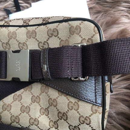 Preloved Gucci Waist Belt Bag GG Canvas
