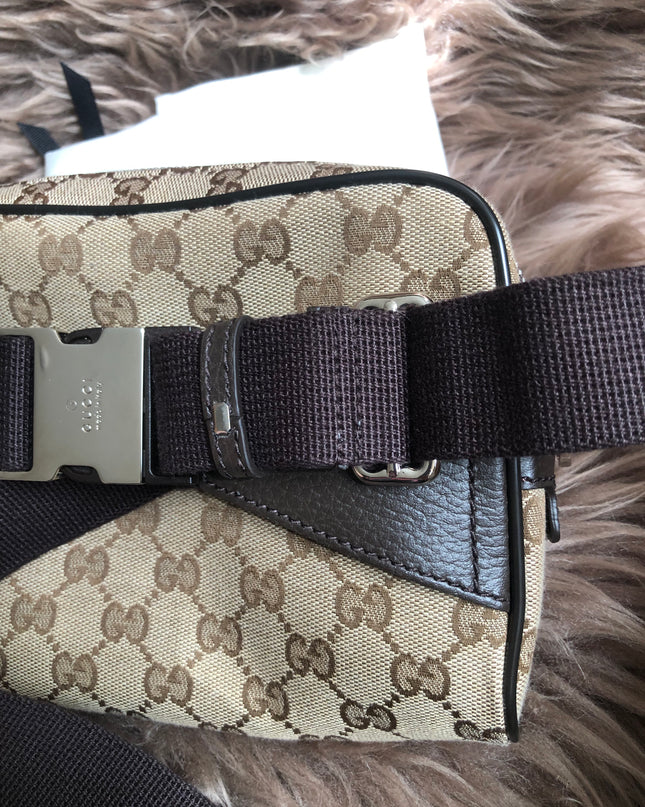 Preloved Gucci Waist Belt Bag GG Canvas