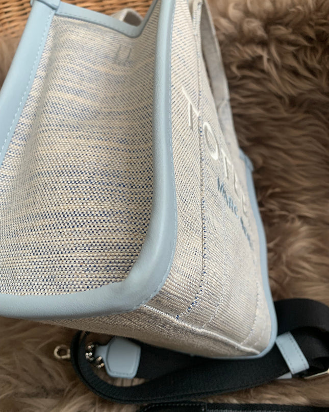 MARC JACOBS 
Canvas Small Summer Tote Bag Blue