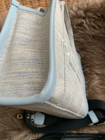 MARC JACOBS 
Canvas Small Summer Tote Bag Blue